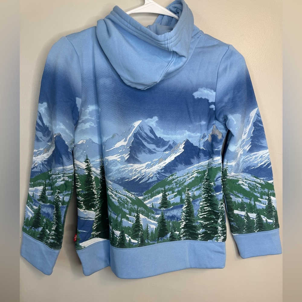 Levi's Mountain Landscape Sweatshirt - Sky Blue & Forest Green - Picture 2 of 2